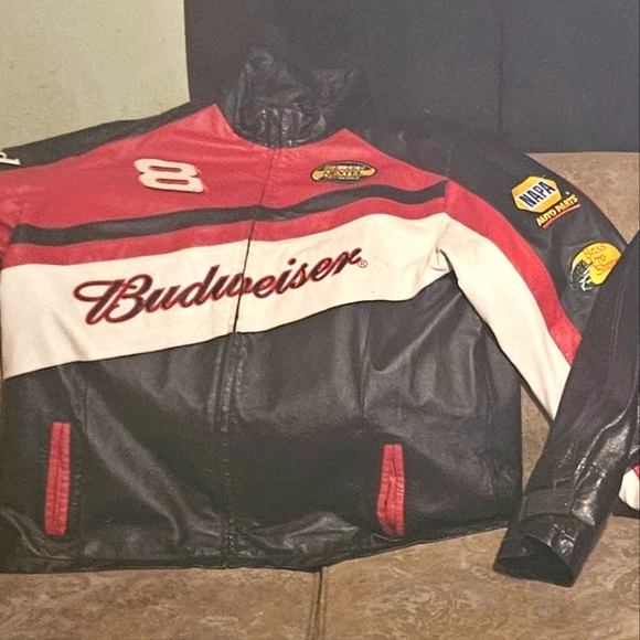 Dale Earnhardt Jr number 8 budweiser leather jacket - Picture 1 of 2